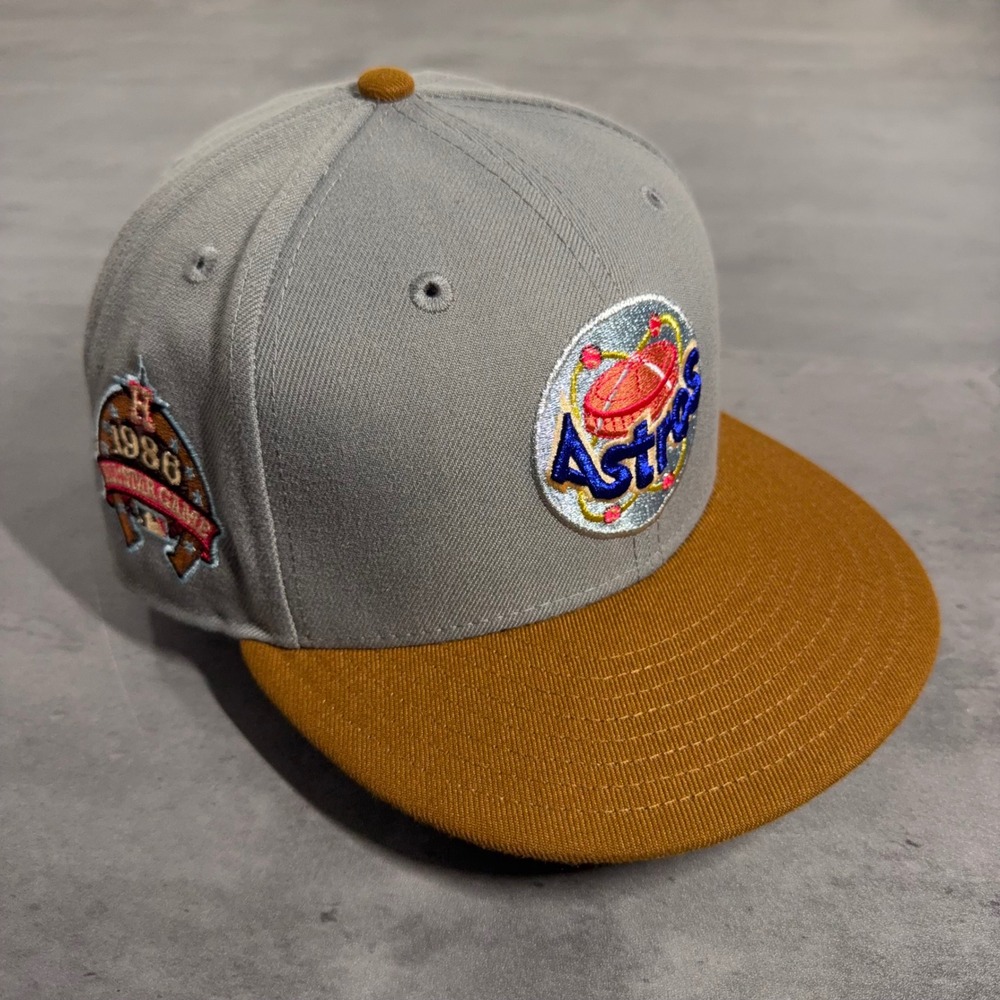 MyFitteds Houston Astros New Era Cap 7 5/8 Gray Brown Demon Slayer Pack 59Fifty